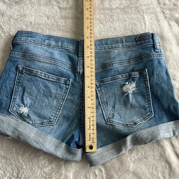 SP BLACK LABEL Distressed light blue Mid Rise shorts. Size Small - Picture 8 of 13